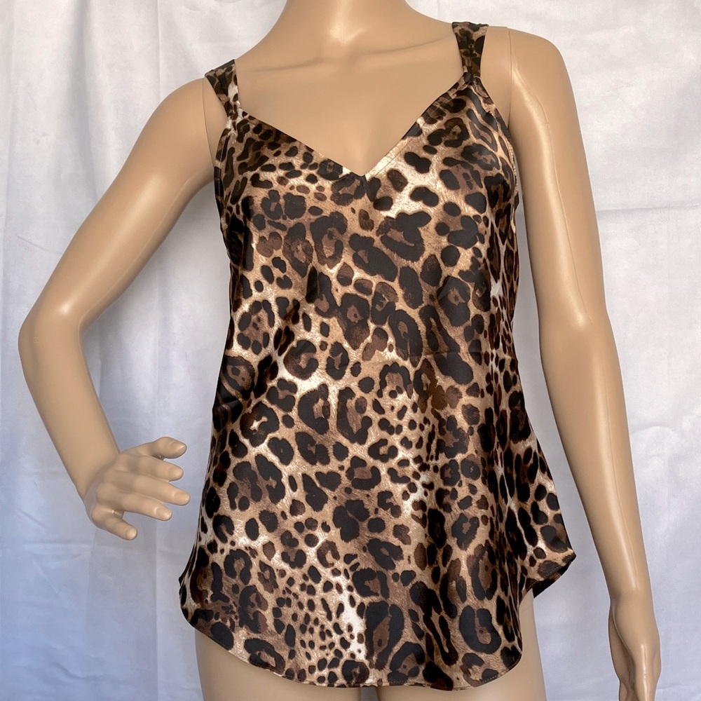 NWT!! Express Animal Print Satin Top
